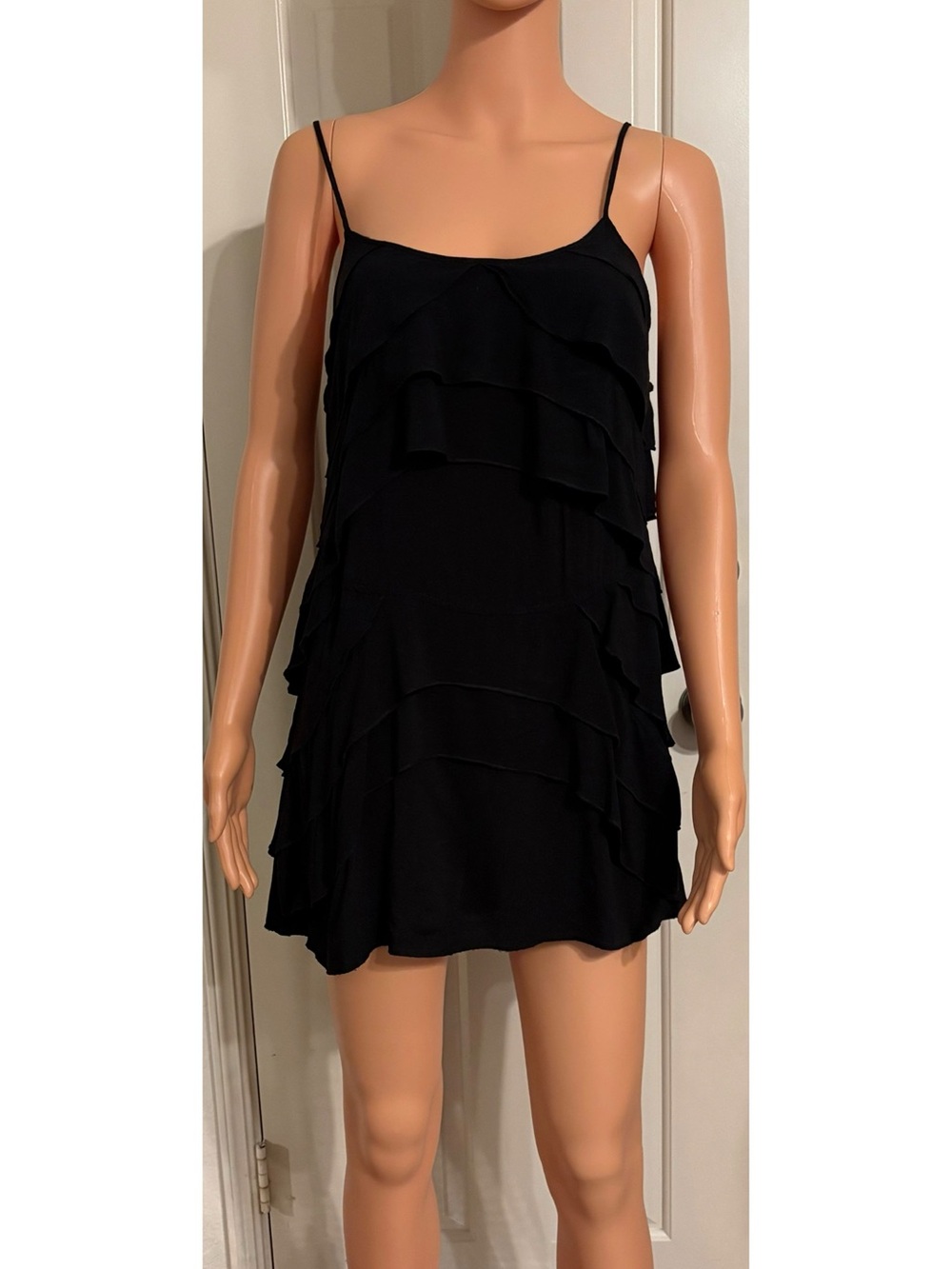 Piko 1988 Black Ruffled Mini Dress